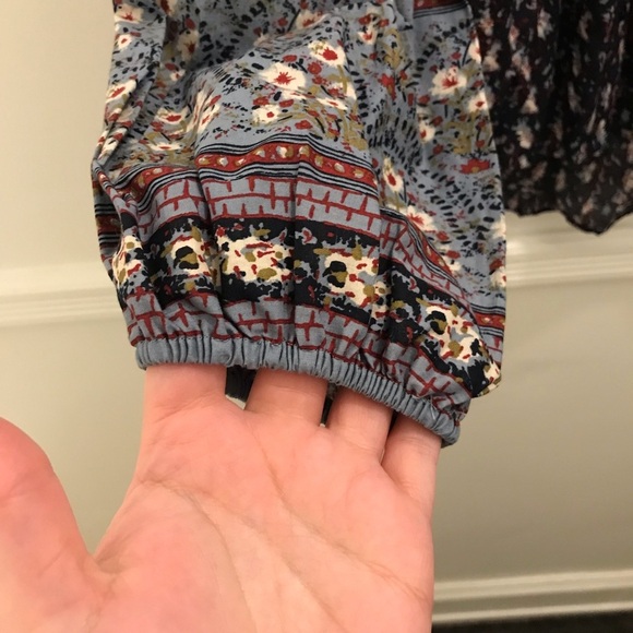 NWT Joie Prairie Peasant Blouse Small Blue Ruffles cotton long sleeves top - Picture 6 of 10